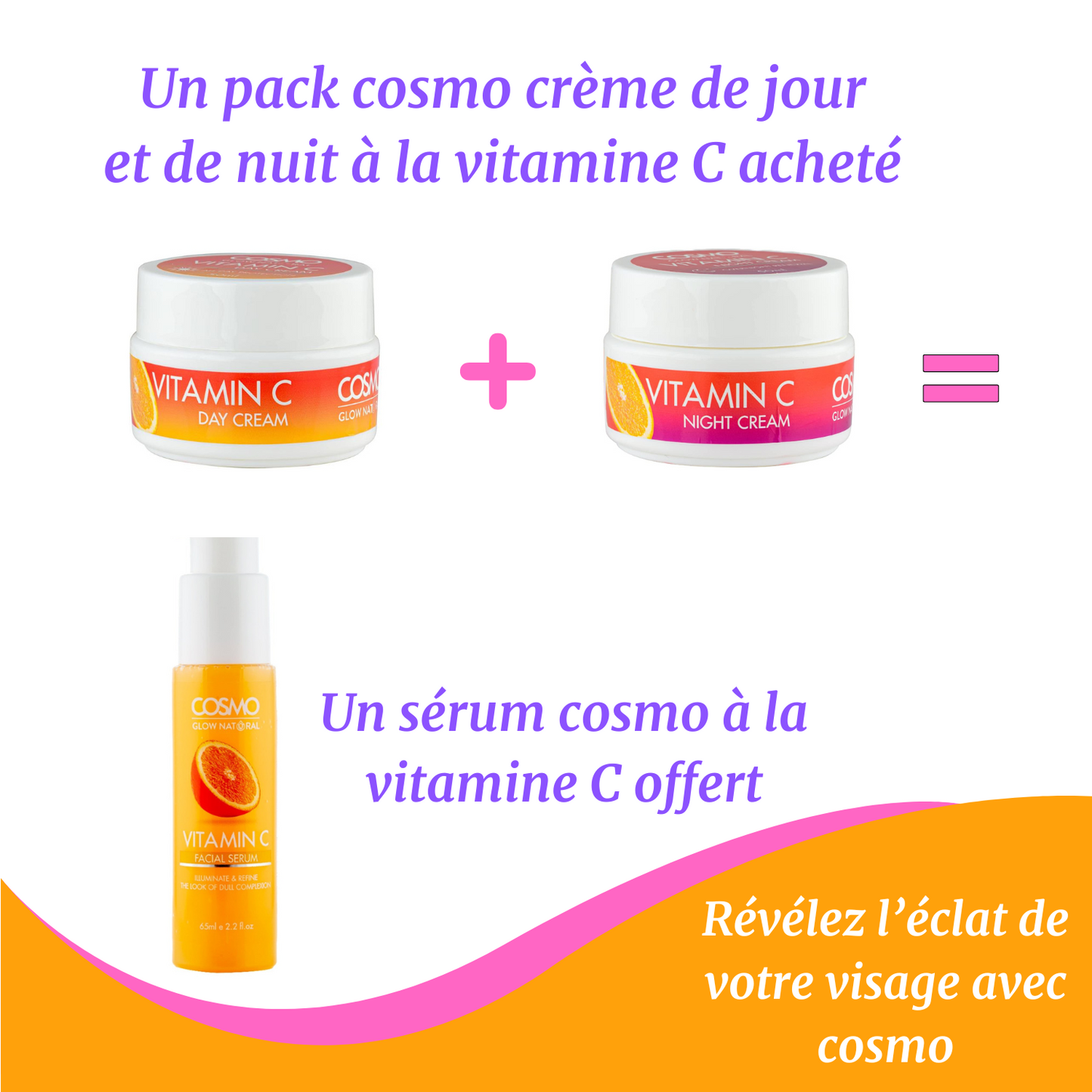 PACK ANTI IMPERFECTIONS DU VISAGE COSMO A LA VITAMINE C